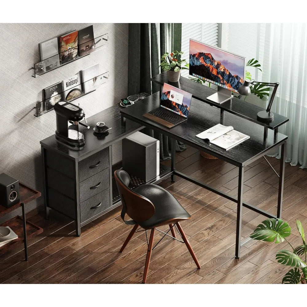 Reversible L Shaped Gaming Desk