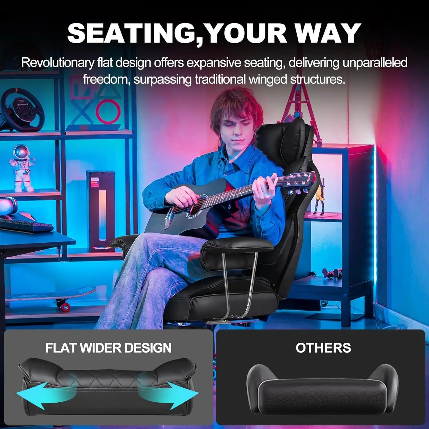Ergonomic Gaming Chair with Lumbar Support